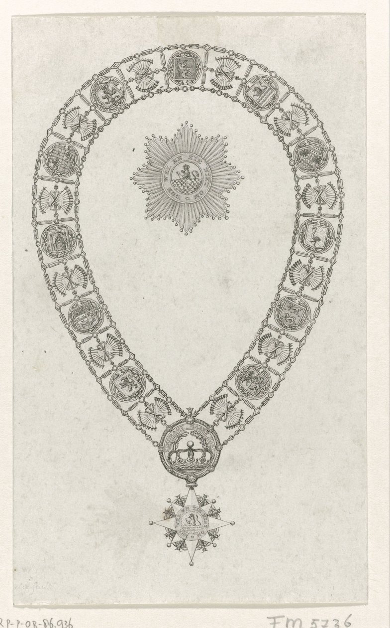 Řetězec řádů s velkokřížem Královského řádu Holandska, 1807 od Anonymous