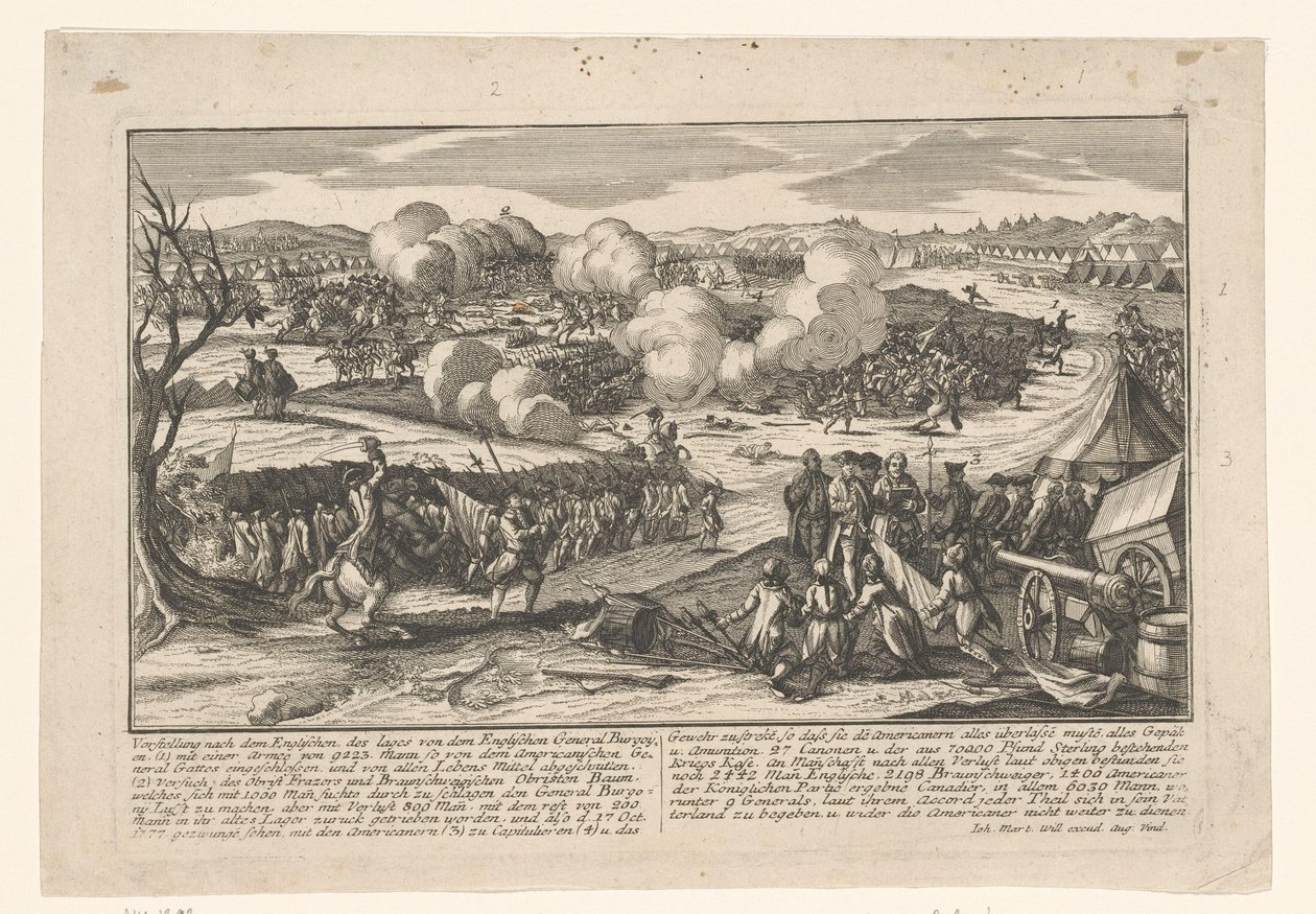 17. října 1777 se vzdal generál Burgoyne generálu Gatesovi od Anonymous