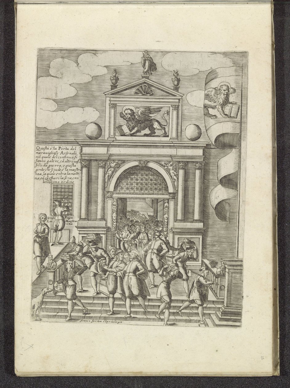 Porta Magna van het Venetiaans Arsenaal Scènes uit het Venetiaanse leven (series title) Habiti d
