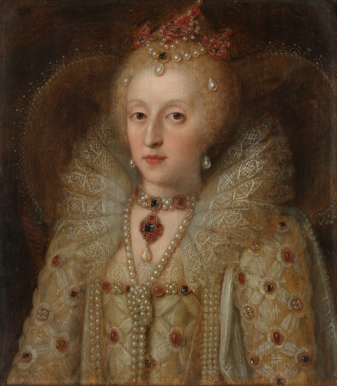Portrét Alžběty I., anglické královny, 1550-99 od Anonymous