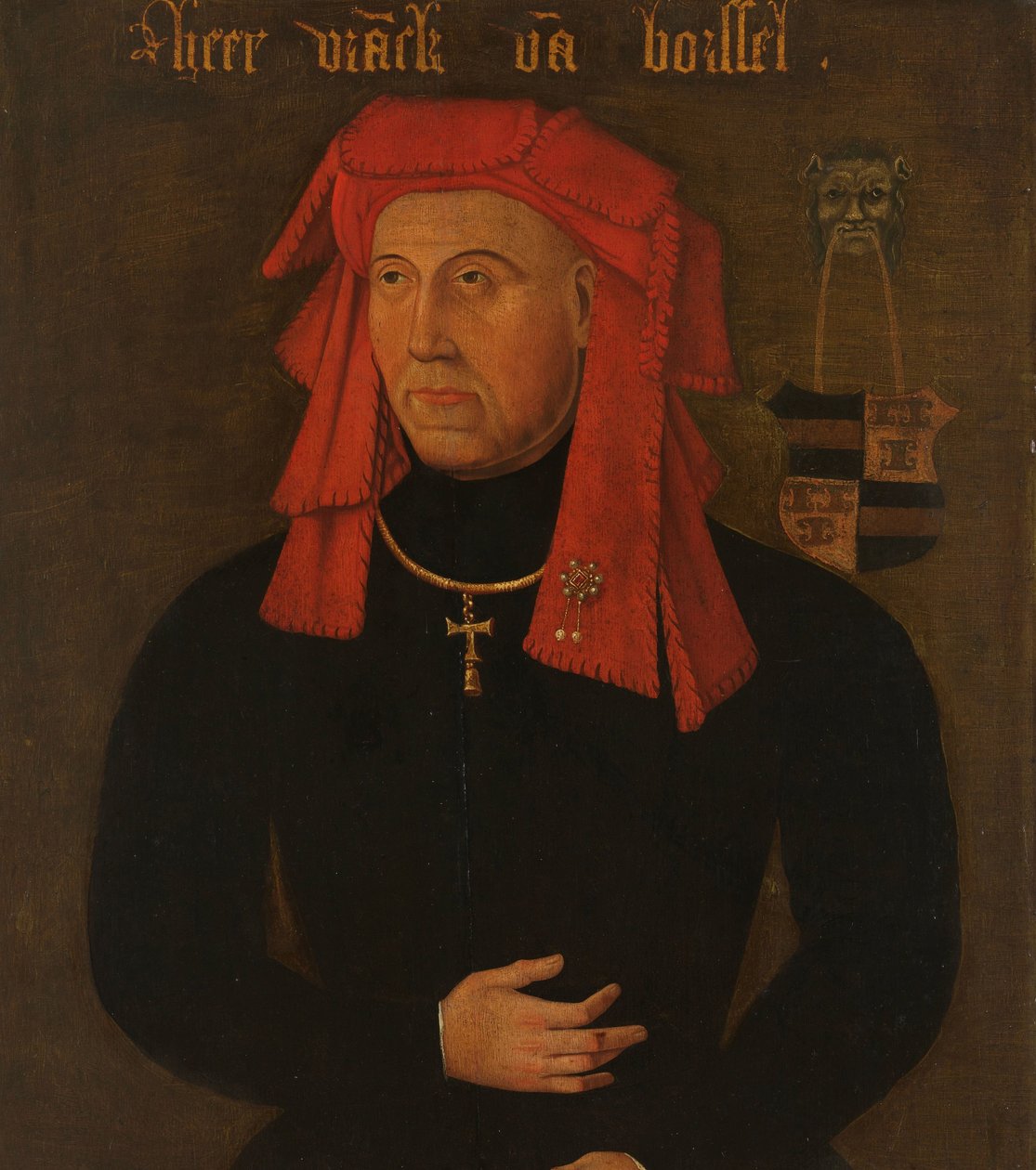 Portrét Franka van Borselena, lorda ze Sint Maartensdijk a statkáře Holandska, čtvrtého manžela Jacoby Bavorské, hraběnky z Holandska a Zeelandu (Jacqueline, hraběnka z Hainaut) od Anonymous