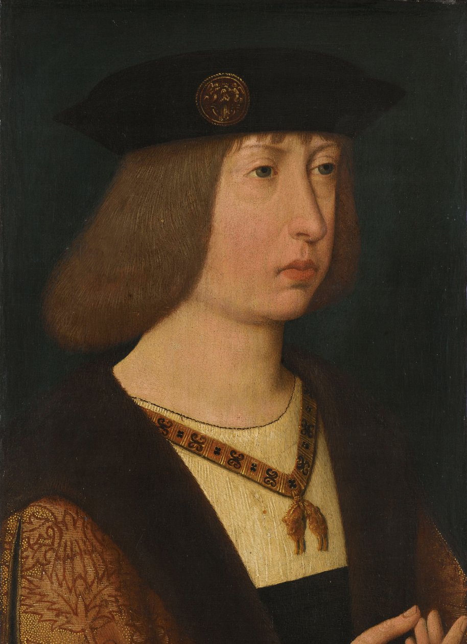 Portrét Filipa Sličného, ​​vévody z Burgundska Filip Sličný (1478-1506), arcivévoda rakouský, vévoda burgundský od Anonymous