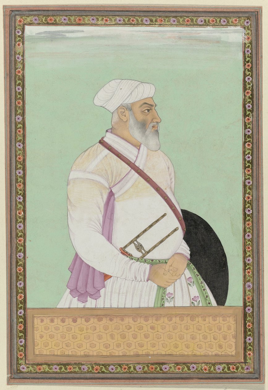 Portrét Dalil-chána, velkovezíra z Aurangzebu, byl guvernérem (subagaru) provincie Deccan; pochází z Rohelských pathanů od Anonymous