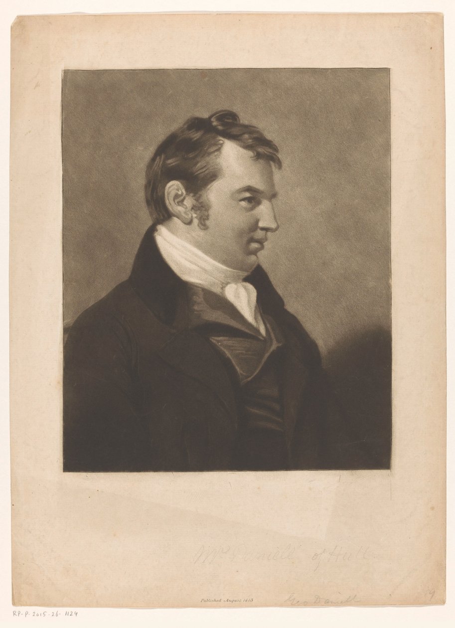 Portrét George Daniell, knihkupec v Hullu od Anonymous