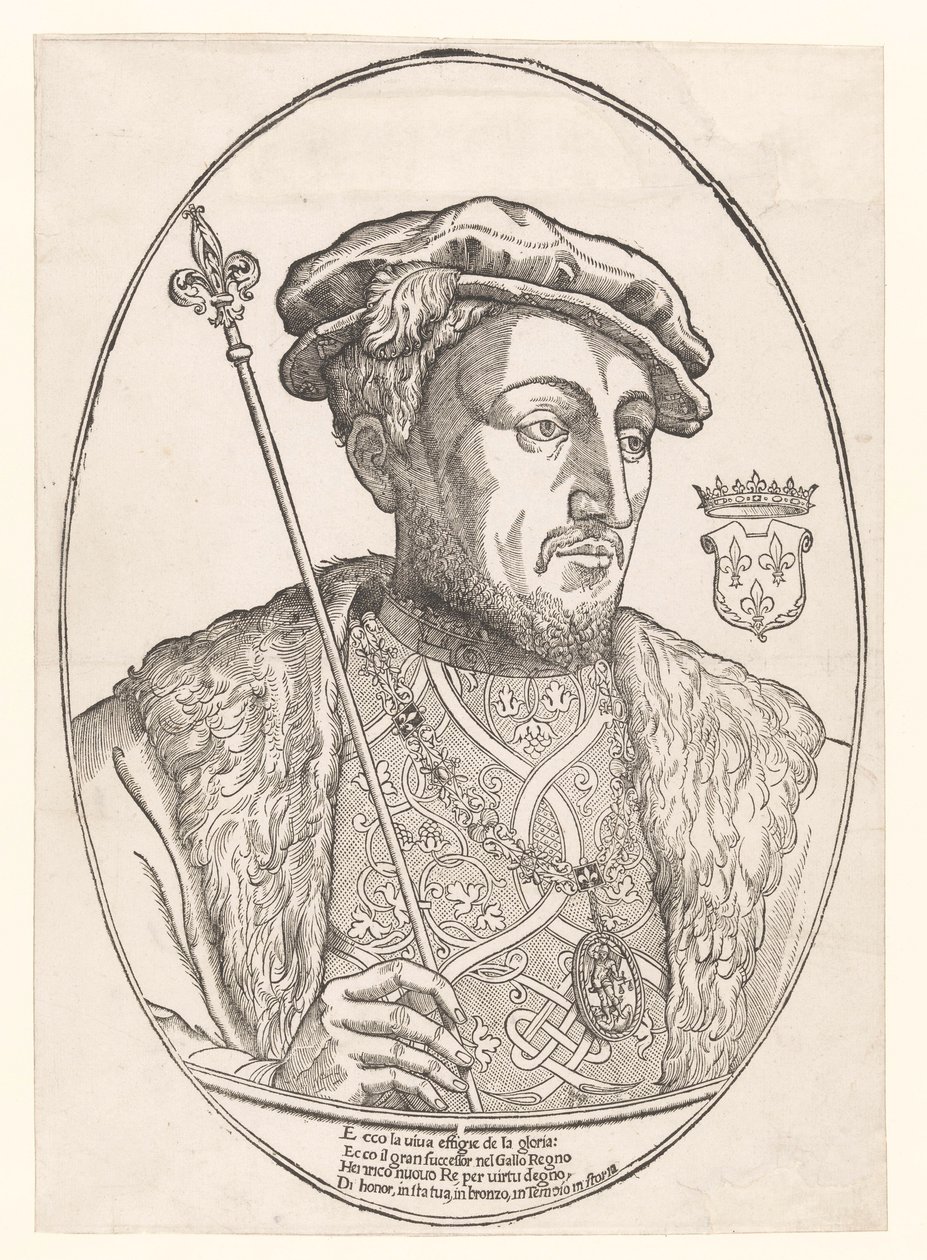 Portrét Jindřicha II., francouzského krále od Anonymous