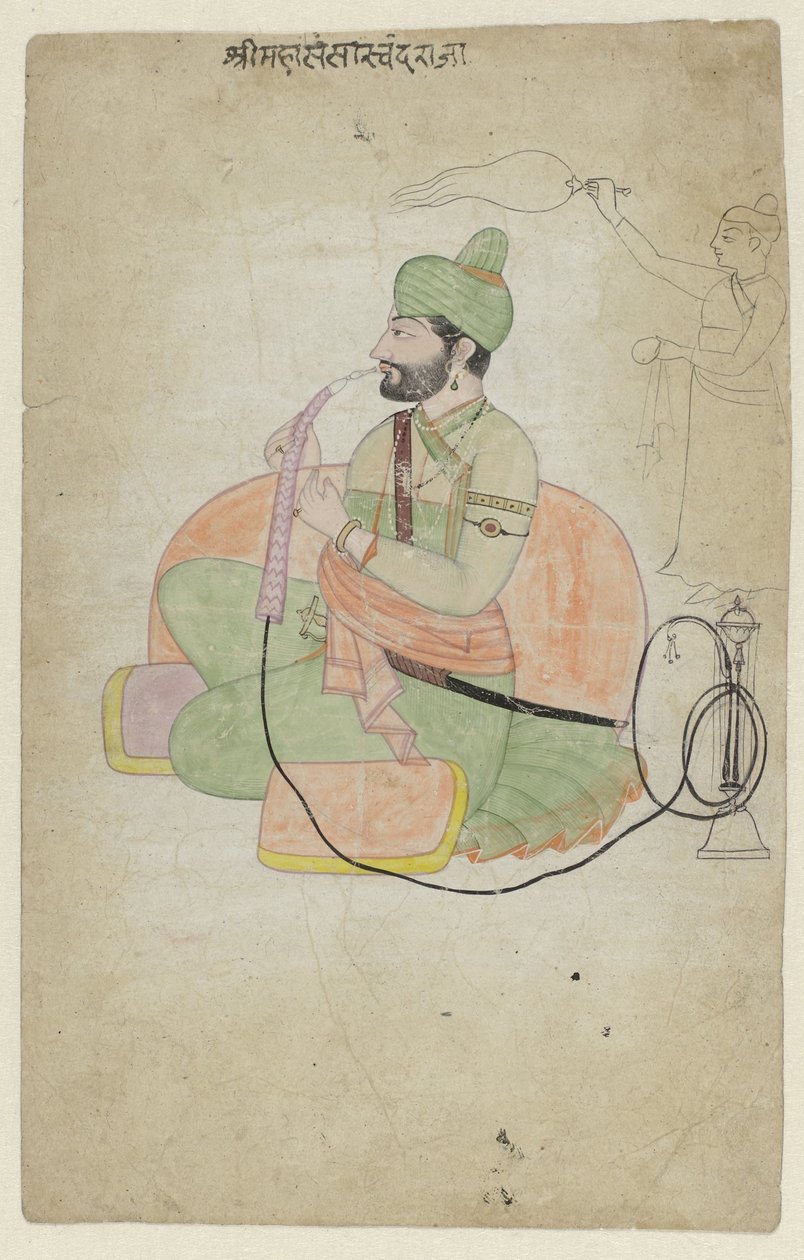 Portret van Sansar Chand, posmrtný od Anonymous