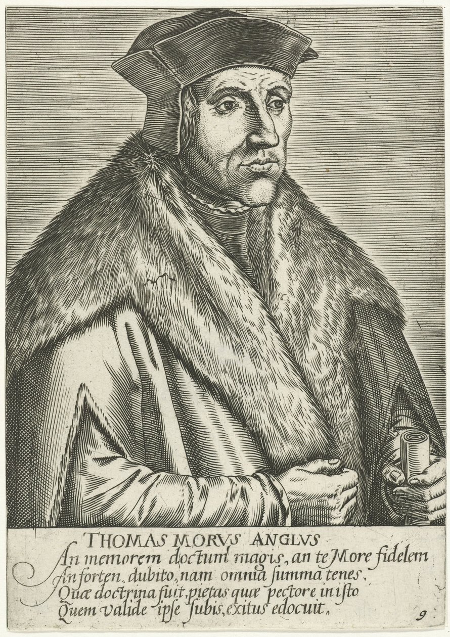 Portrét van Thomas More Thomas Morvs Anglvs (titul na objektu) od Anonymous