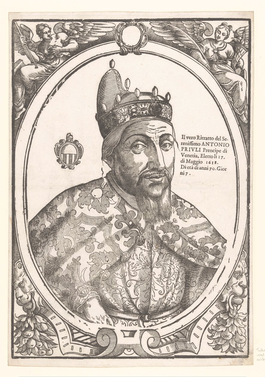 Portrét van doge Antonio Priuli Skutečný portrét nejklidnějšího Antonio Priuli (...) (název na objektu) od Anonymous