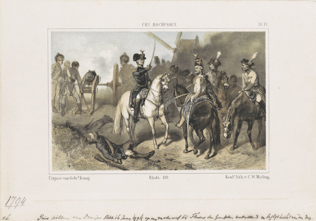 Princ William v bitvě u Fleurus, 1794 od Anonymous