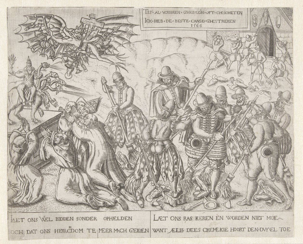 Protestantské „vyčištění“ katolické církve Obrazoborectví žebráků, 1566 od Anonymous