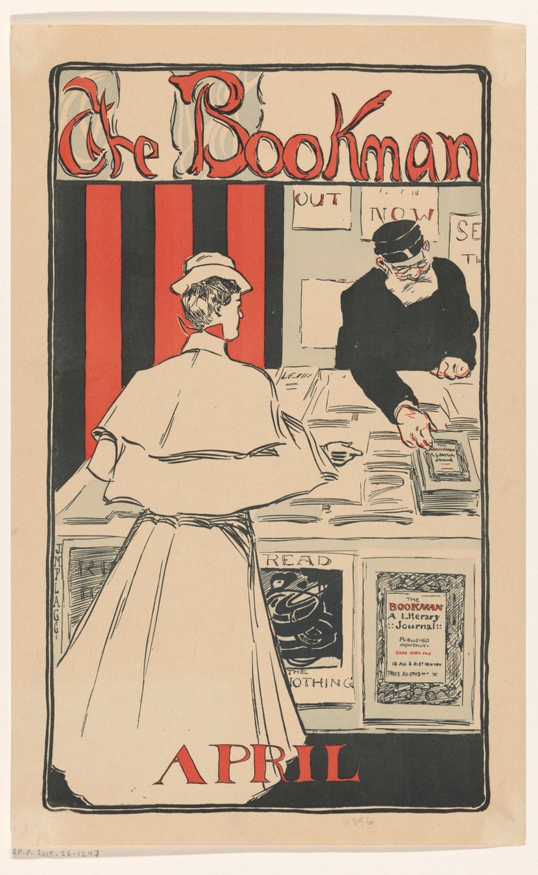 Reklama na dubnové číslo časopisu The Bookman z roku 1896 od Anonymous