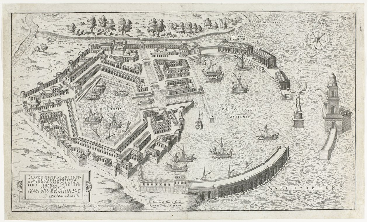 Rekonstrukce van de antického útočiště van Ostia Mirror of Roman Magnificence (název série) od Anonymous