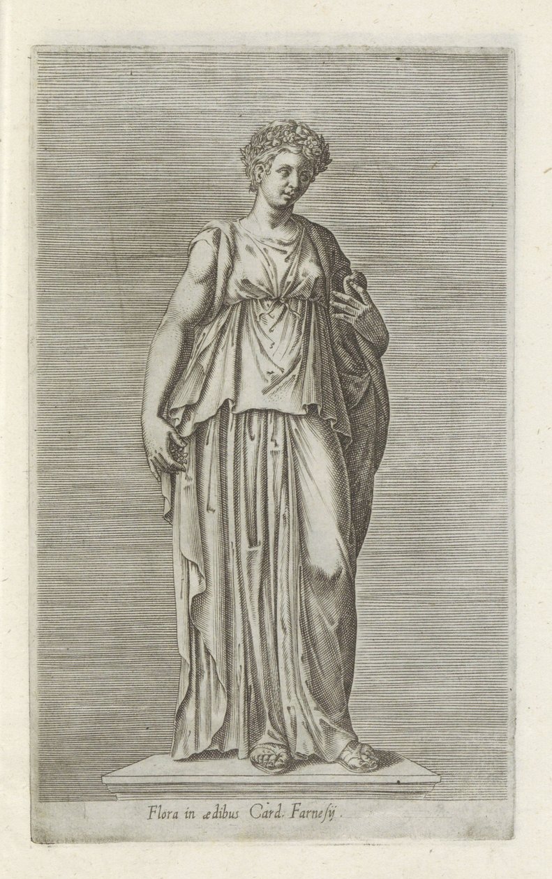 Sochař van Flora Flora v domě Card. Farnesij (název na objektu) Starožitné sochy v Římě (název série) Ikony starověkých soch města Říma, které jsou vidět na veřejných místech (název série) od Anonymous