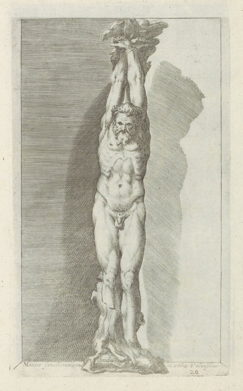 Sochař van Marsyas Socha Marse v Římě (...) (titul na předmětu) Starožitné sochy v Římě (název série) Ikony starověkých soch města Říma, které jsou vidět na veřejných místech (název série) od Anonymous
