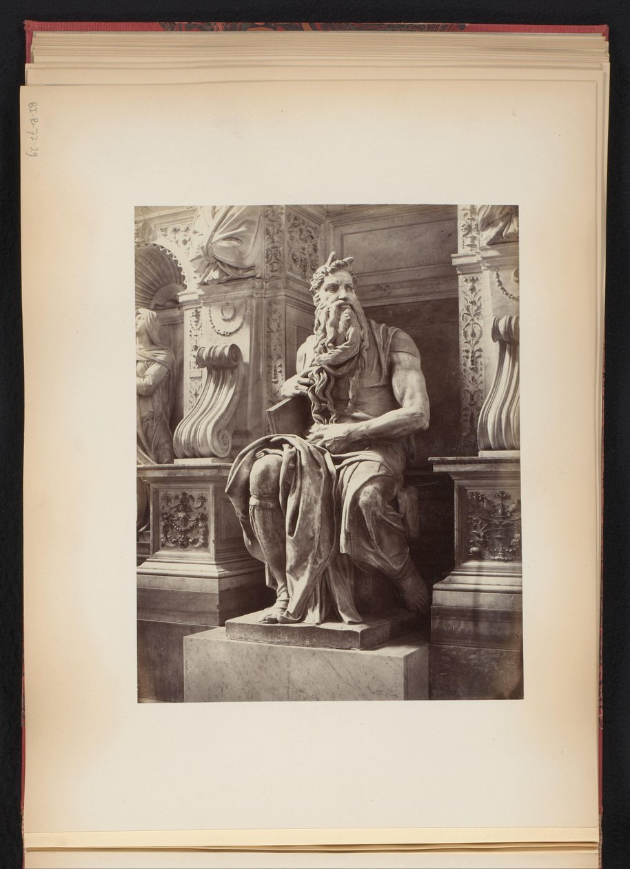 Socha Mojžíše od Michelangela, pomník Julia II., S. Pietro in Vincoli v Římě, Itálie od Anonymous