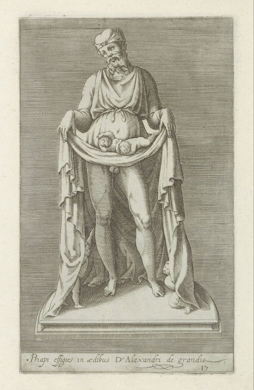 Sochař van Priapus Podobizna Priapa v paláci Alexandra Velikého (název na předmětu) Starožitné sochy v Římě (název série) Ikony starověkých soch města Říma, které jsou vidět na veřejných místech (název série) od Anonymous
