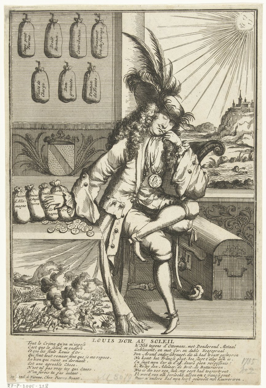 Karikatura Louise Willema van Baden-Baden, 1705 Louis D