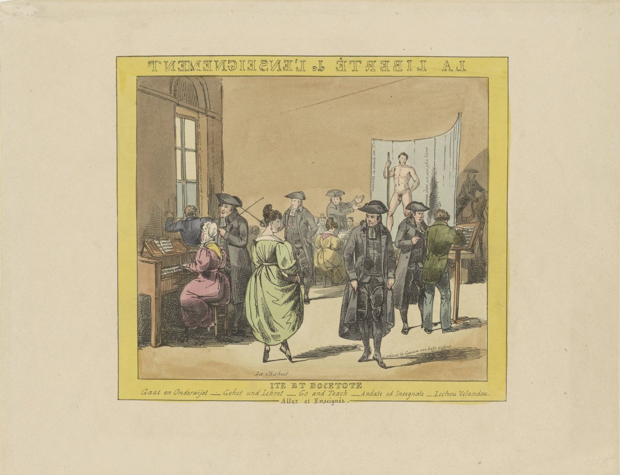 Karikatura o svobodě vzdělání, 1828 La liberté de l