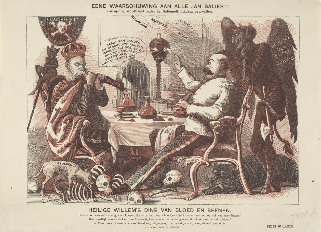 Karikatura císaře Viléma I. a Bismarcka, 1870 Saint William