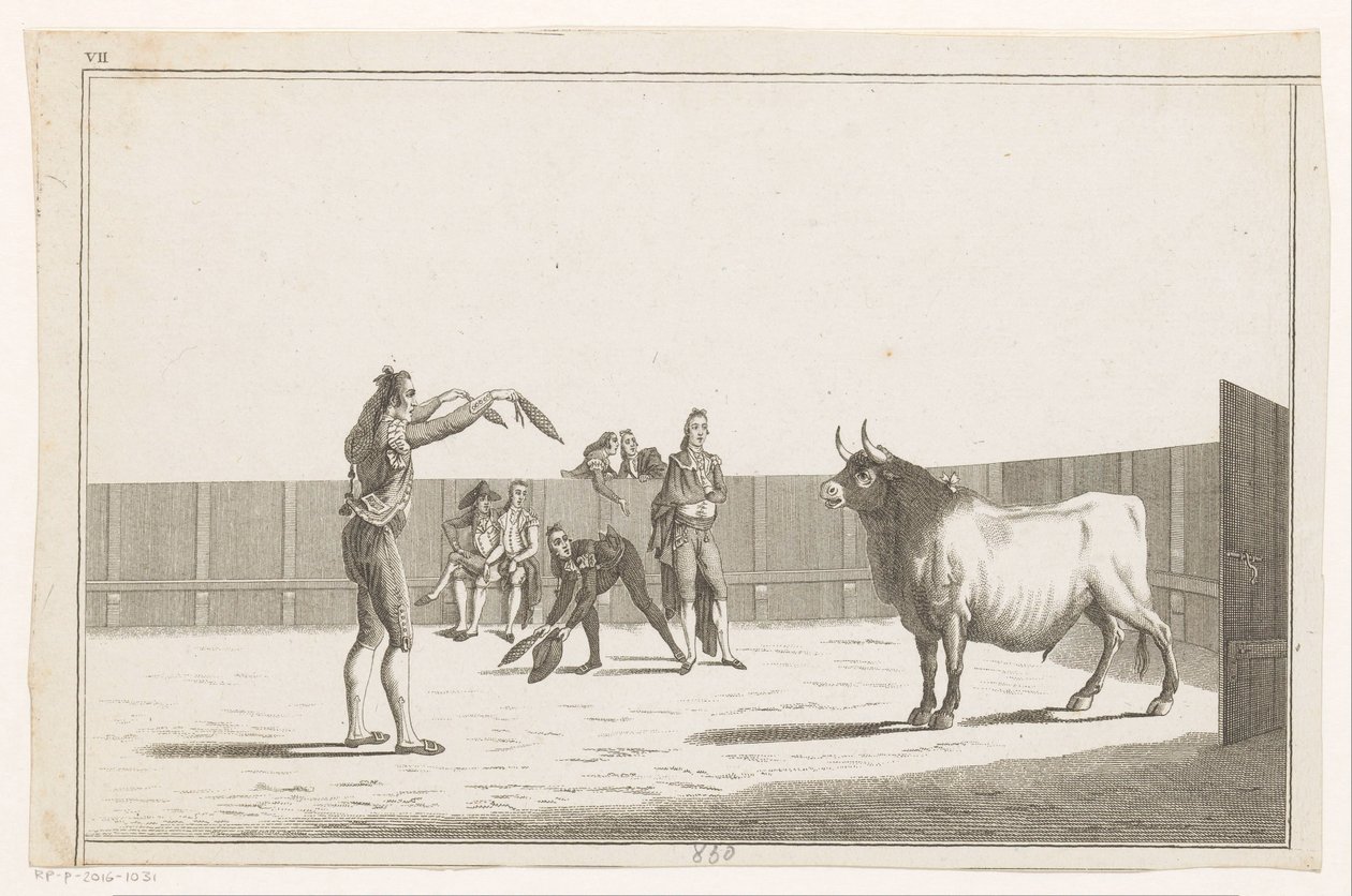 Toreador s banderillas Coleccion de las principales suertes de una corrida de toros (název série na objektu) Sbírka nejdůležitějších býčích manévrů (název série) od Anonymous