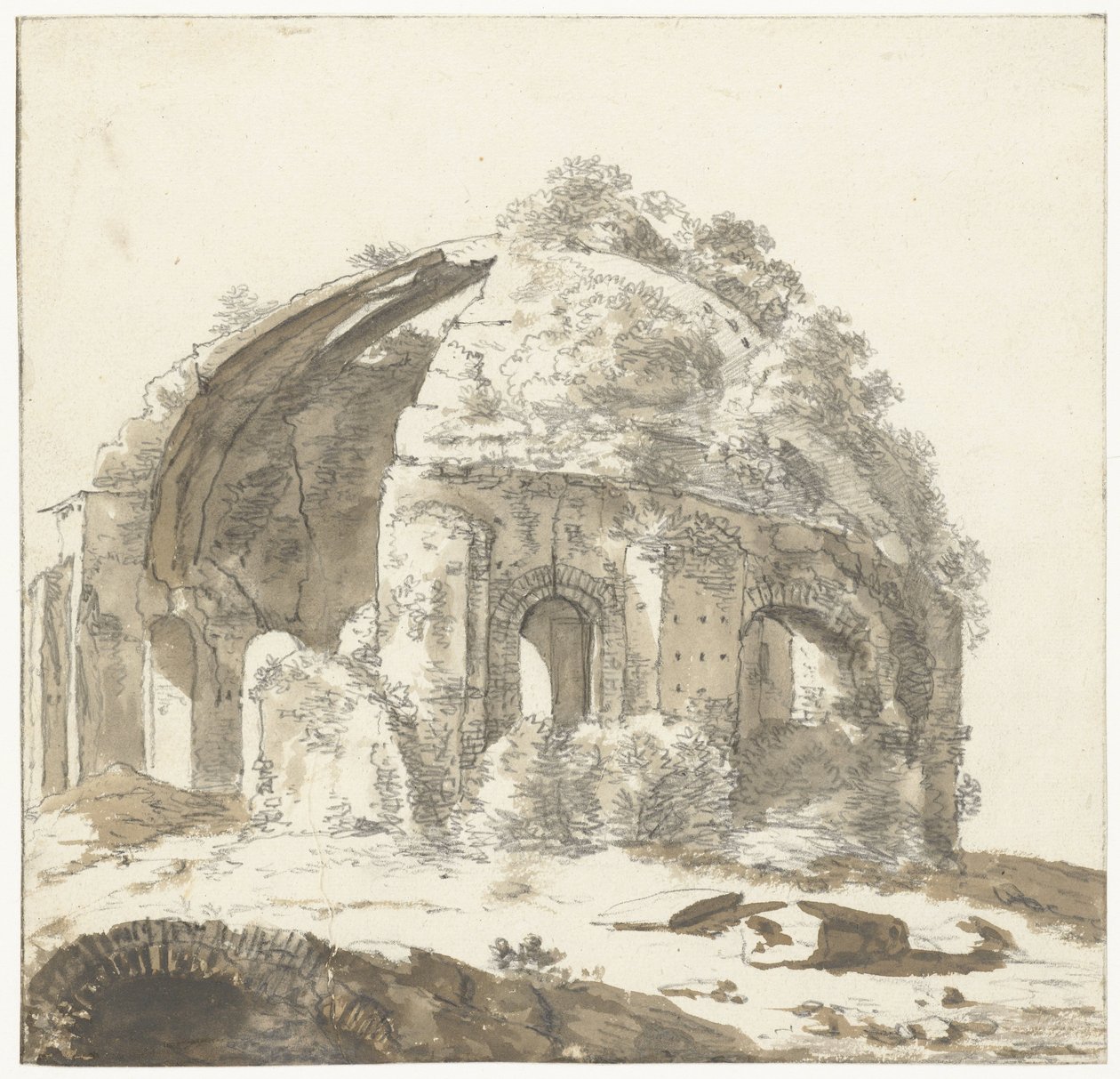 Tempel van Minerva Medica te Rome od Anonymous