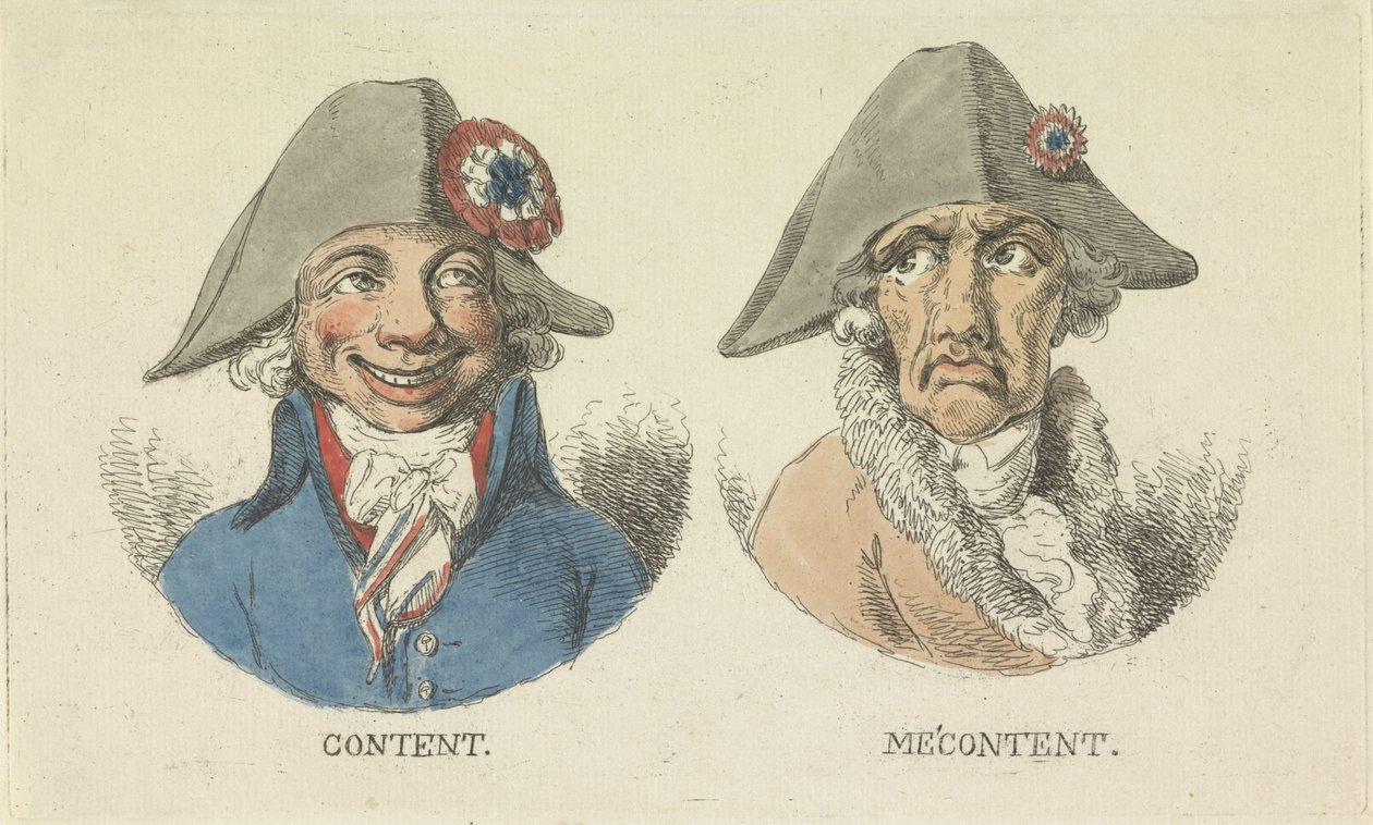 Spokojený a nespokojený, 1795 Obsah / Můj obsah (název na objektu) od Anonymous