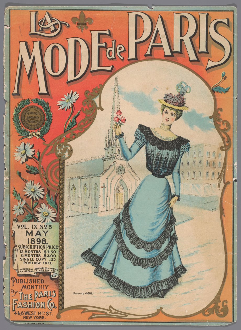 Módní časopis jako svůdkyně La Mode de Paris, květen 1898, sv. IX, č. 5, obrázek 456 od Anonymous