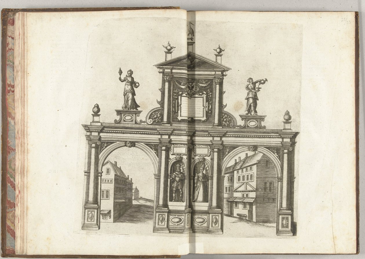 Scéna s císařem Maxmiliánem I. a Marií Burgundskou, 1594 od Anonymous