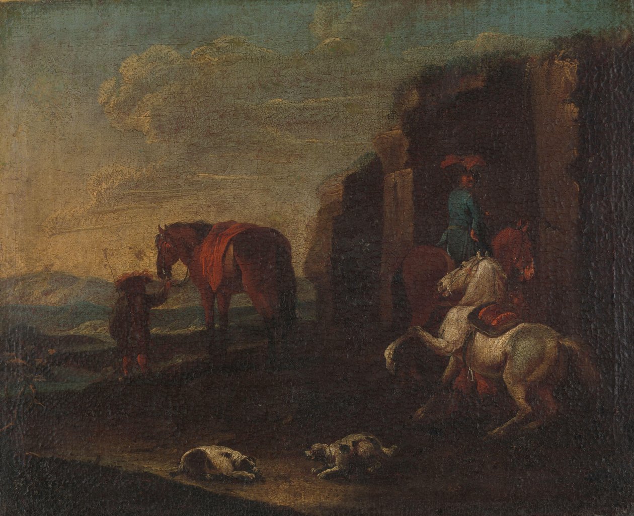 Travelers by a Ruin od Anonymous