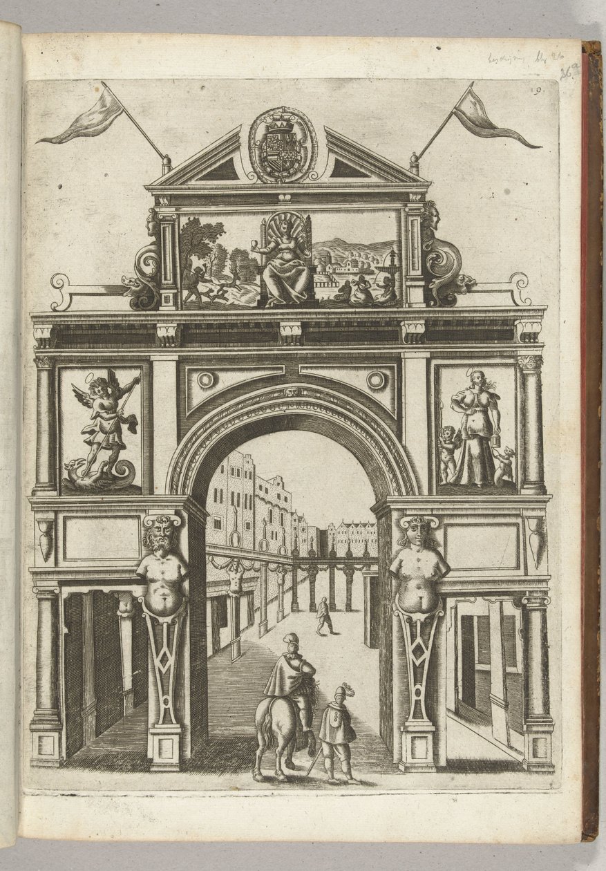 Triumfální brána s Pannou z města, 1594 od Anonymous