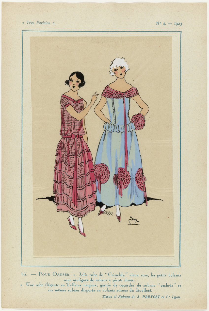 Velmi pařížský, 1923, č. 4: 16. - PRO TANEC. 1. Pretty Crisseldy šaty... od Anonymous