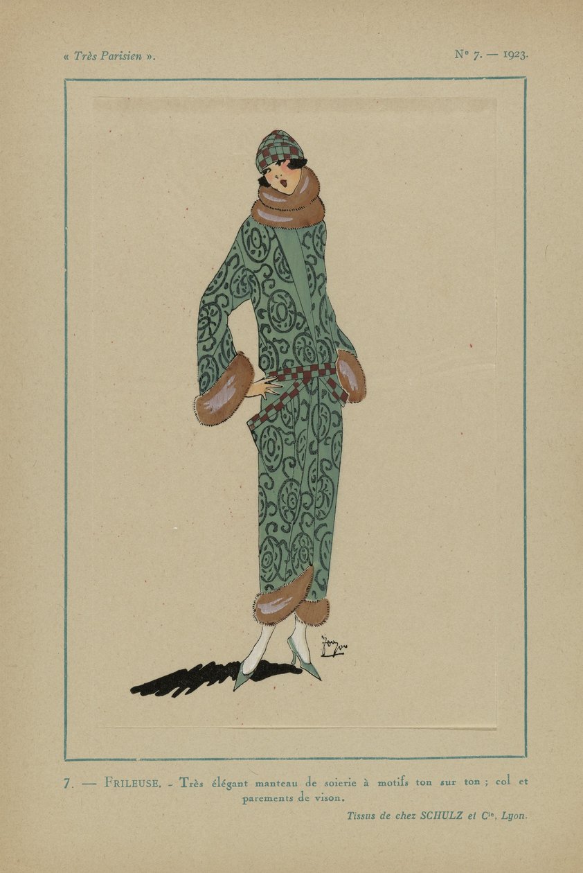 Velmi pařížský, 1923, č. 7: 7. - FRILEUSE. - Velmi elegantní kabát... od Anonymous