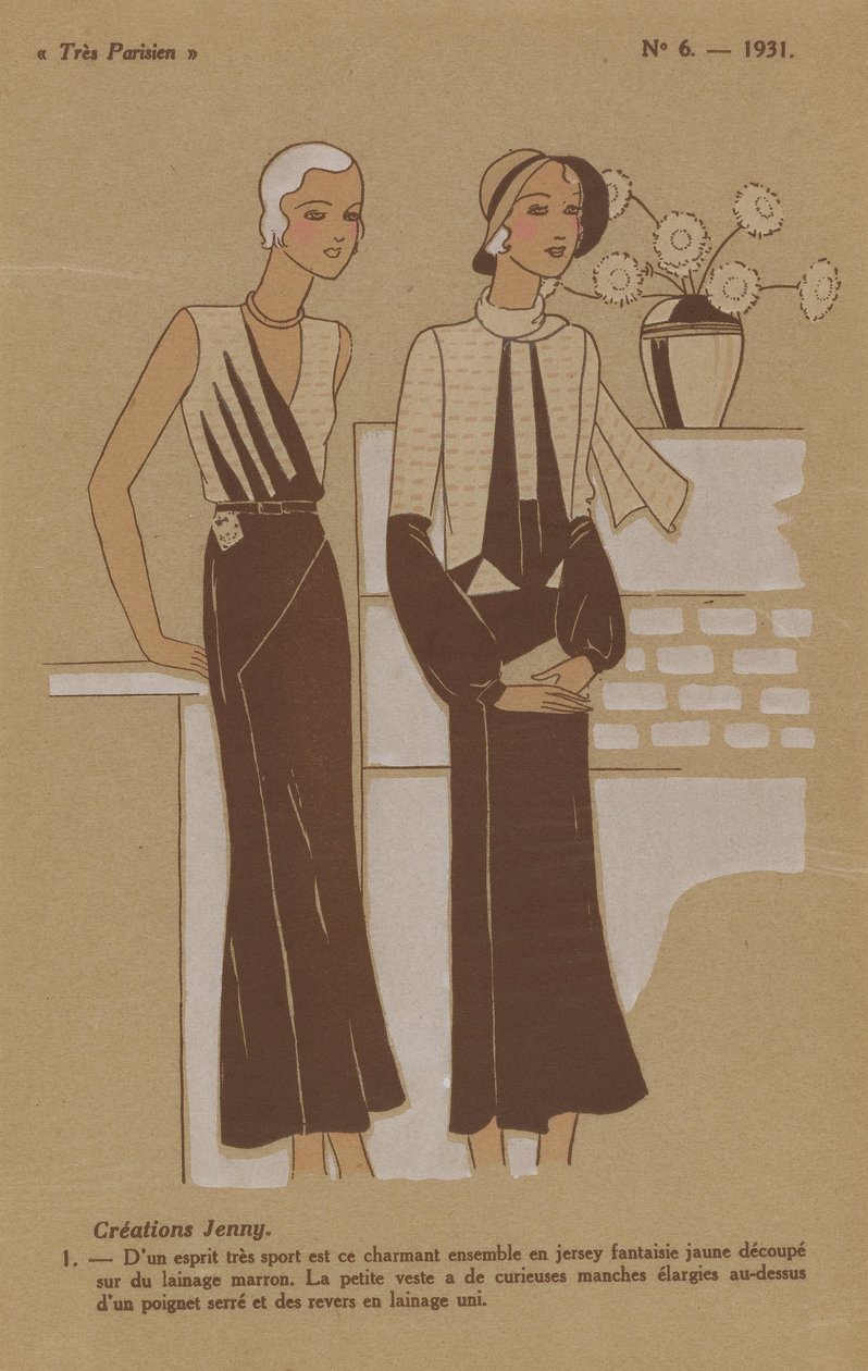 Très Parisien, 1931, No. 6 : Créations Jenny. / 1. - D