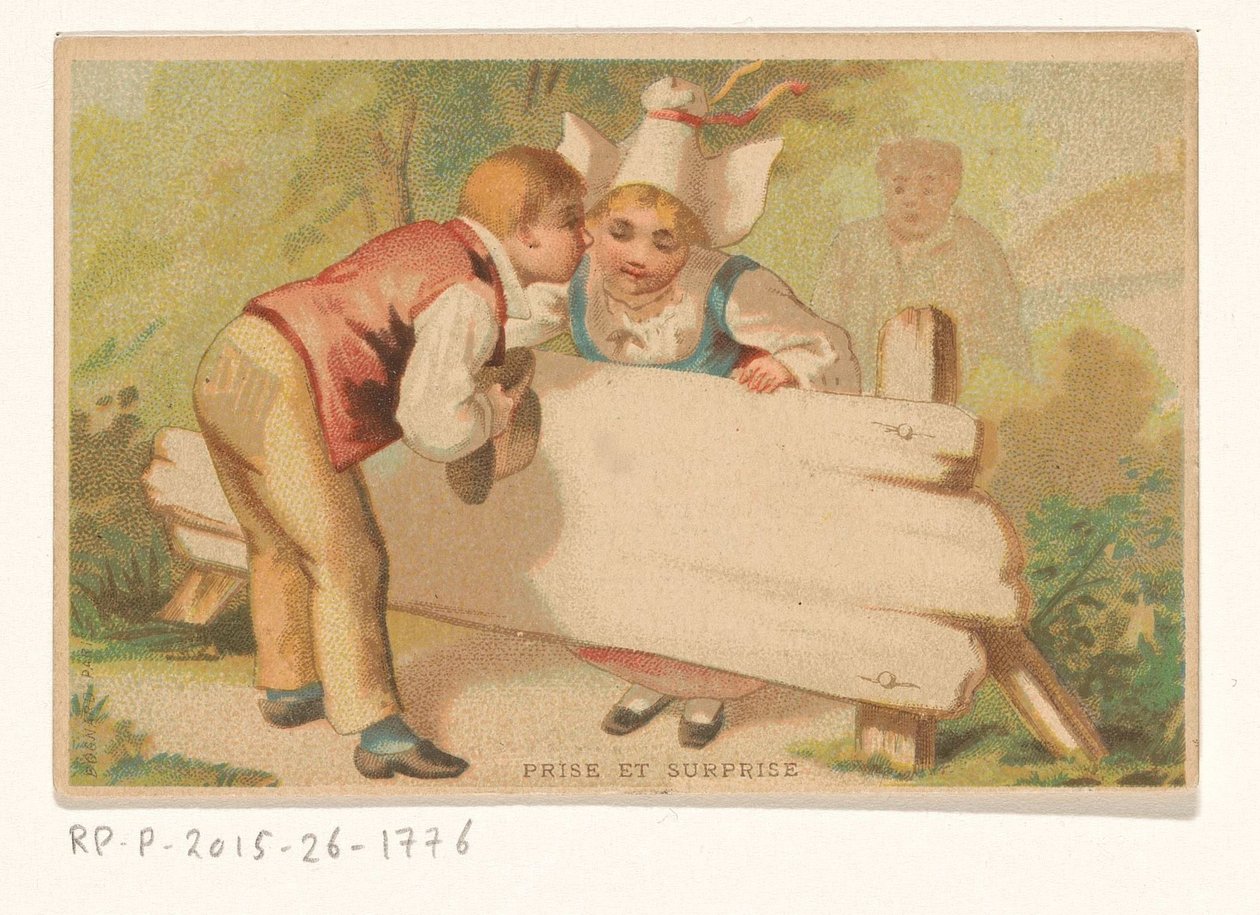 Vizitka vdovy Joseph van Ishoven, knihkupectví v Antverpách Cena a překvapení (název na předmětu) od Anonymous