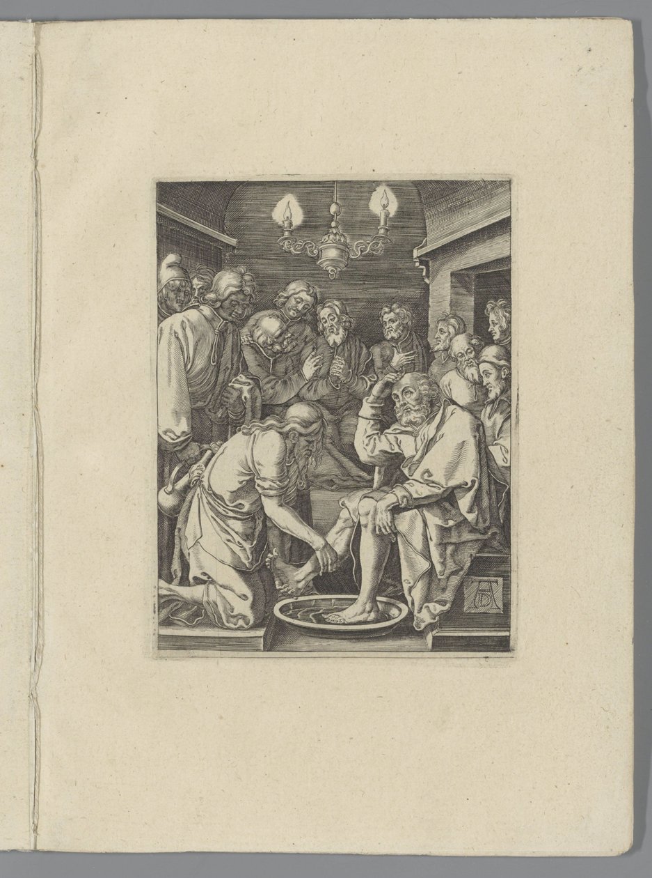 Voetwassing Petra The Little Pass (název série) Passio Christi Ab Alberto Durer Nuremberg Figure (název série) od Anonymous