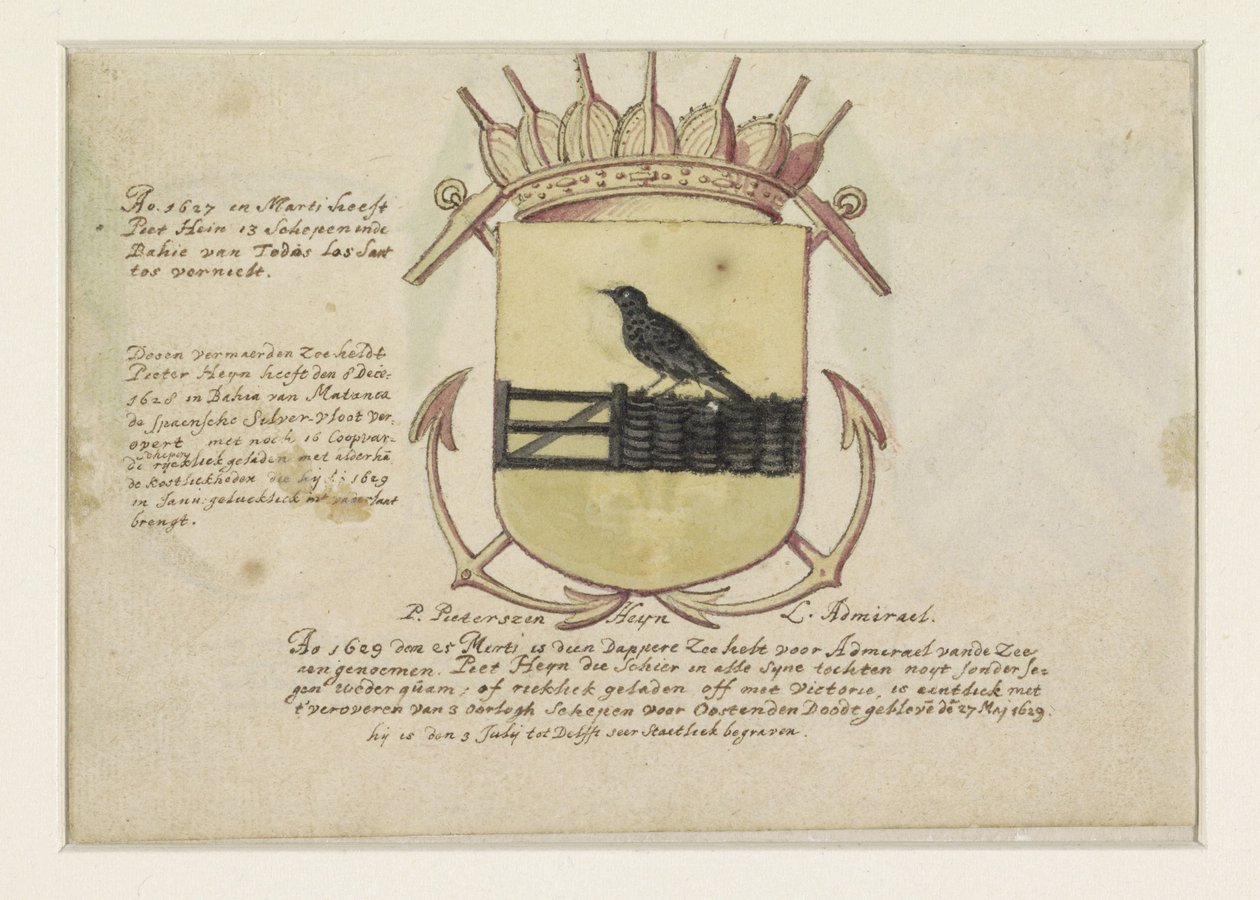 Erb Van Dortha a admirála Jacoba Willekense a prázdný erb od Anonymous