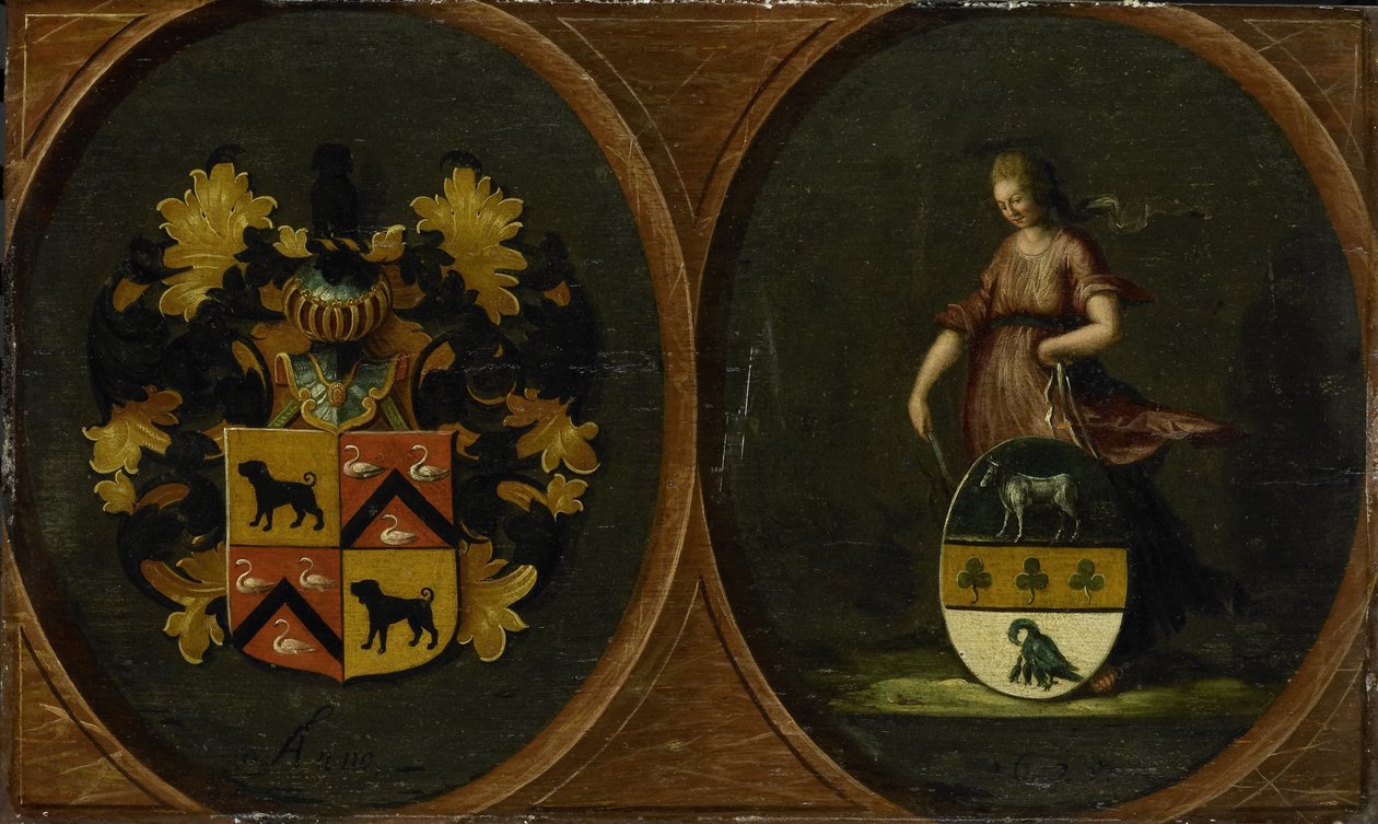 Erb se zbraněmi páru Pieter Courten a Hortensia del Prado, 1625 od Anonymous