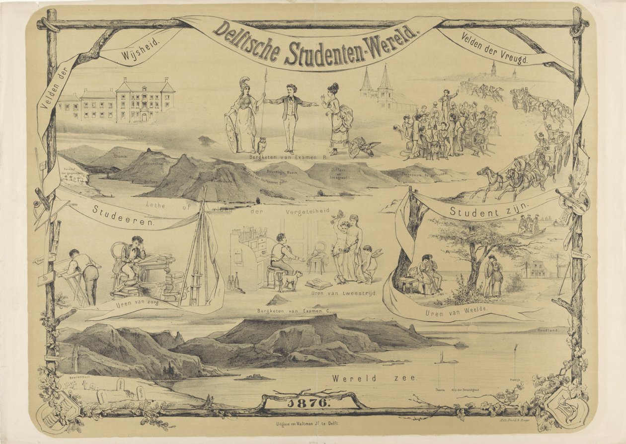 Student World of the Delft, 1876 Delft Student World (název na objektu) od Anonymous