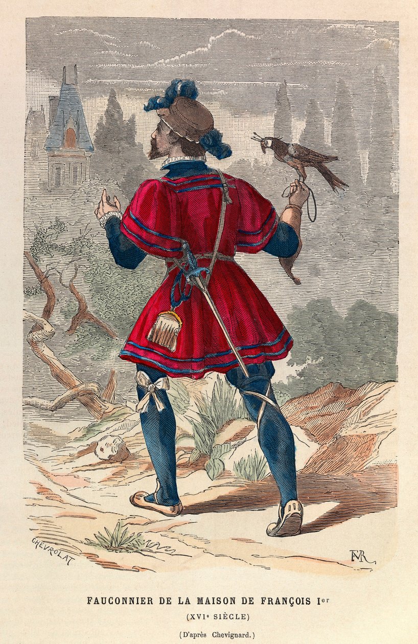 Sokolník z domu krále Františka I. v 16. století - Sokolník z domácnosti Františka I. Francouzského 16. století - soukromá sbírka od Anonymous Anonymous