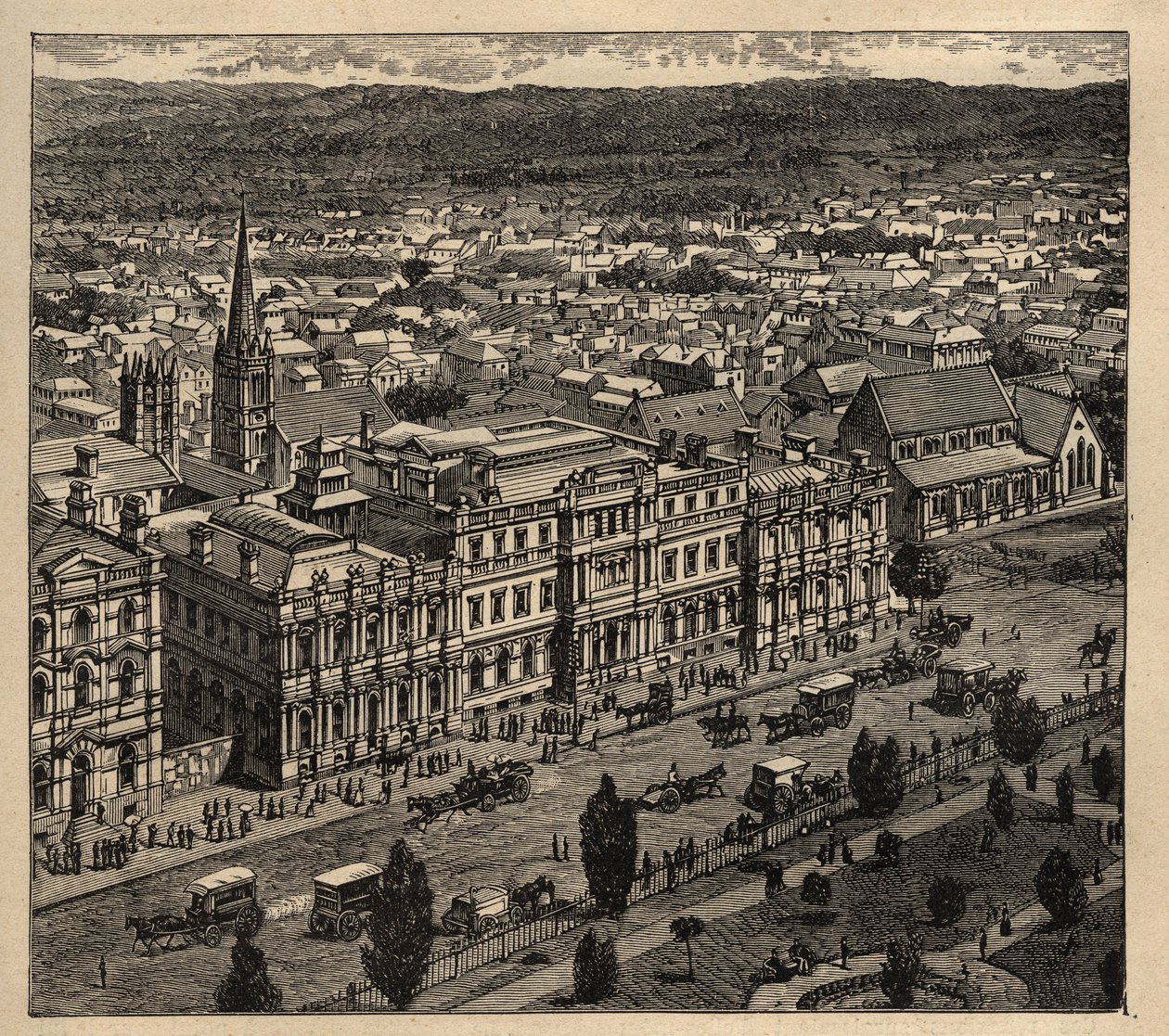 Adelaide - Austrálie - 1890 - rytina 1890 od Anonymous Anonymous