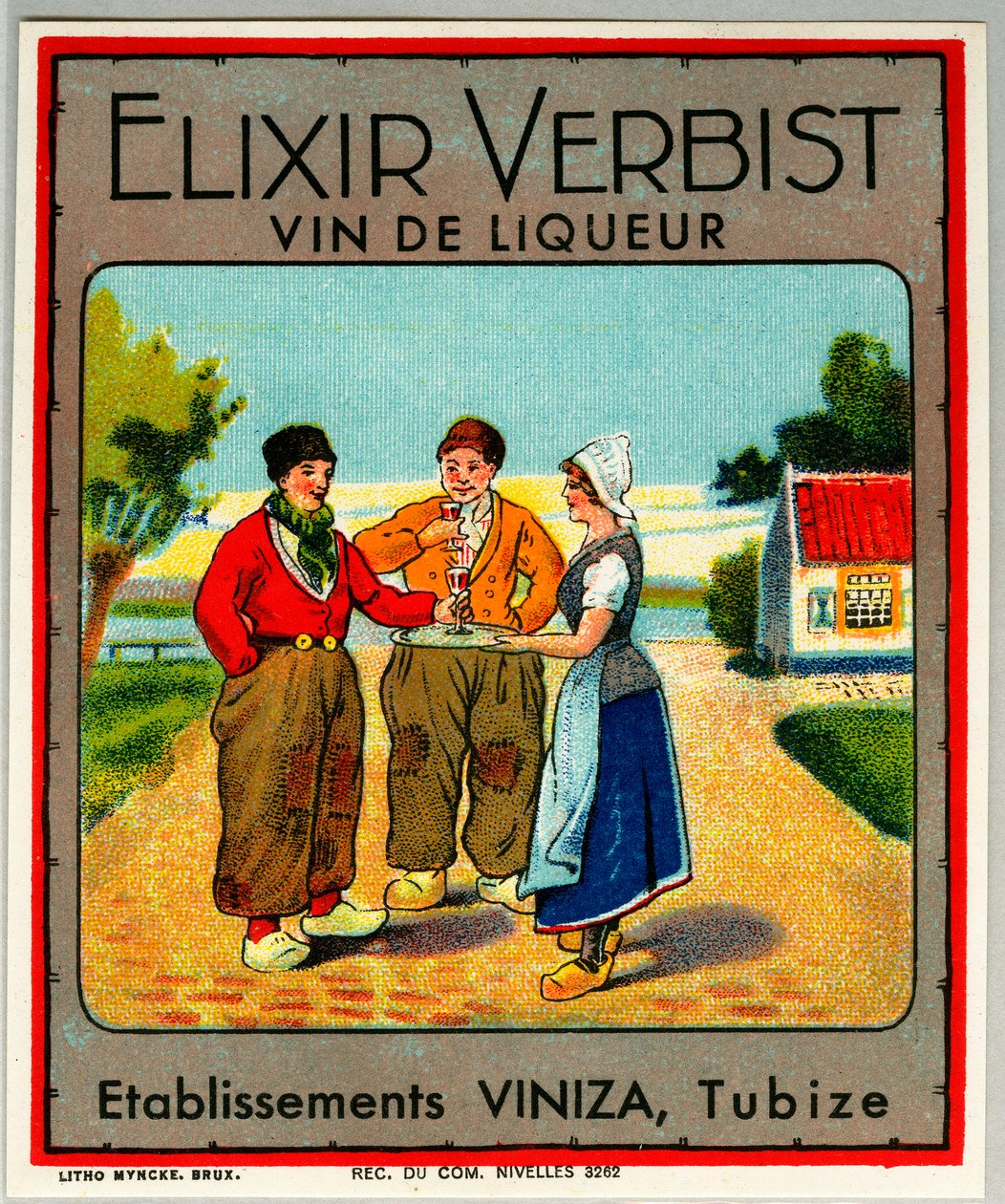 Reklama na likér Elixir verbist (Chromolitografie) od Anonymous Anonymous