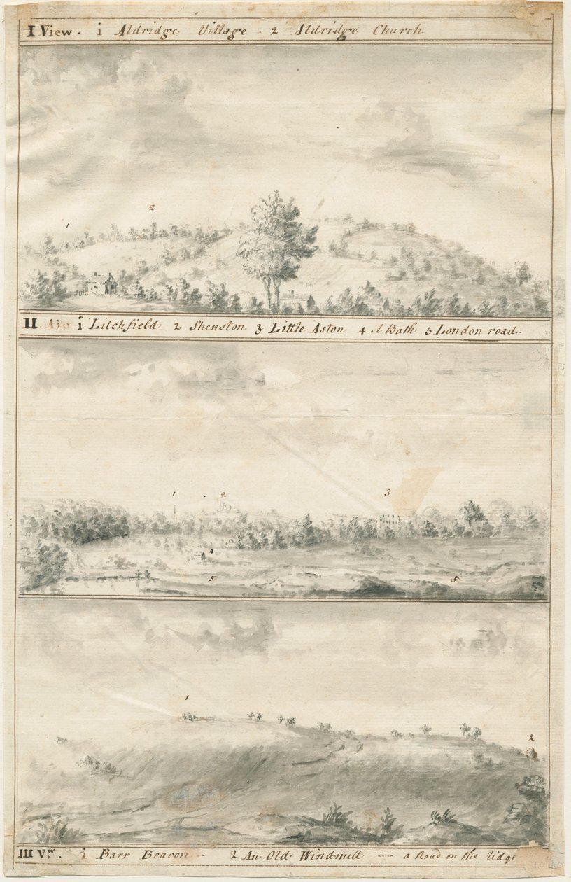 Aldridge panoramatický pohled: sépie kresba, nd [~19. cent] (kresba) od Anonymous Anonymous