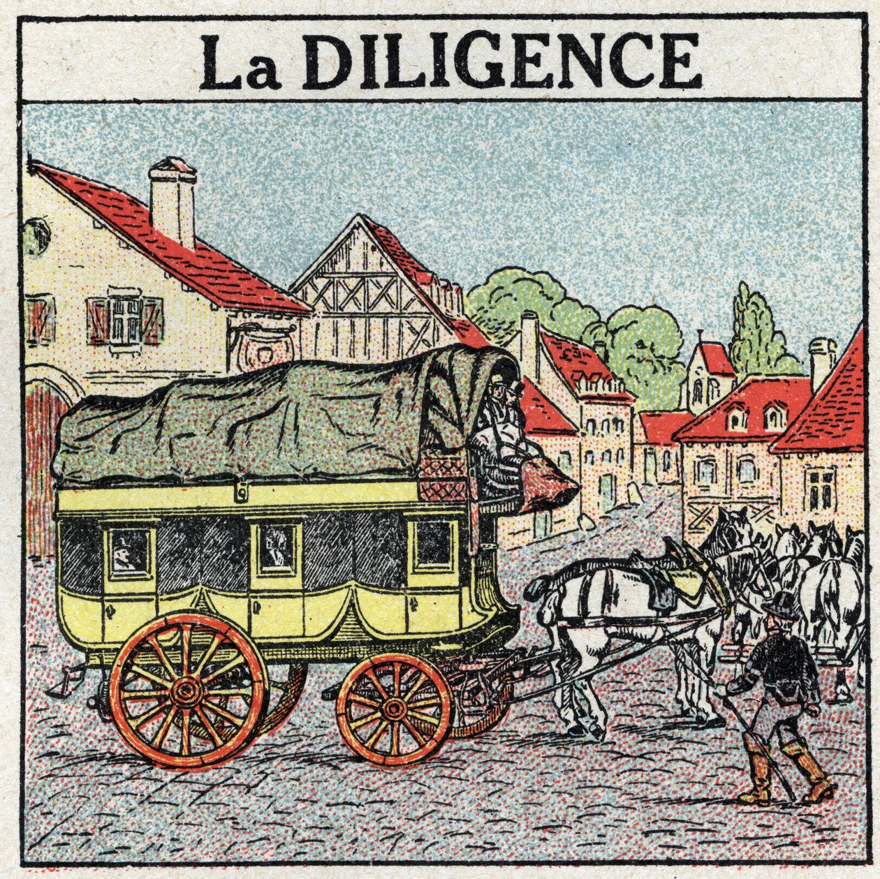 Zvířecí trakce: pečlivost. Anonymní ilustrace z roku 1925. Soukromá sbírka. od Anonymous Anonymous