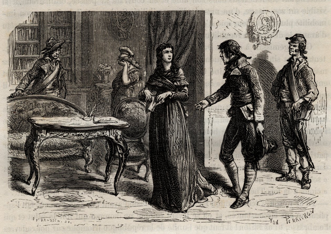 Zatčen Madame Roland 1. června 1793 v Paříži - Zatčen Madame Roland (Manon Roland, rozená Jeanne Marie Philippon). od Anonymous Anonymous