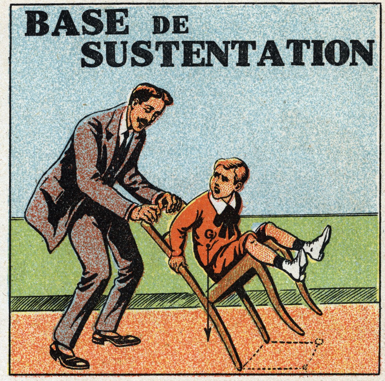 Bilance pevných látek: základ pro udržení. Anonymní ilustrace z roku 1925. Soukromá sbírka. od Anonymous Anonymous