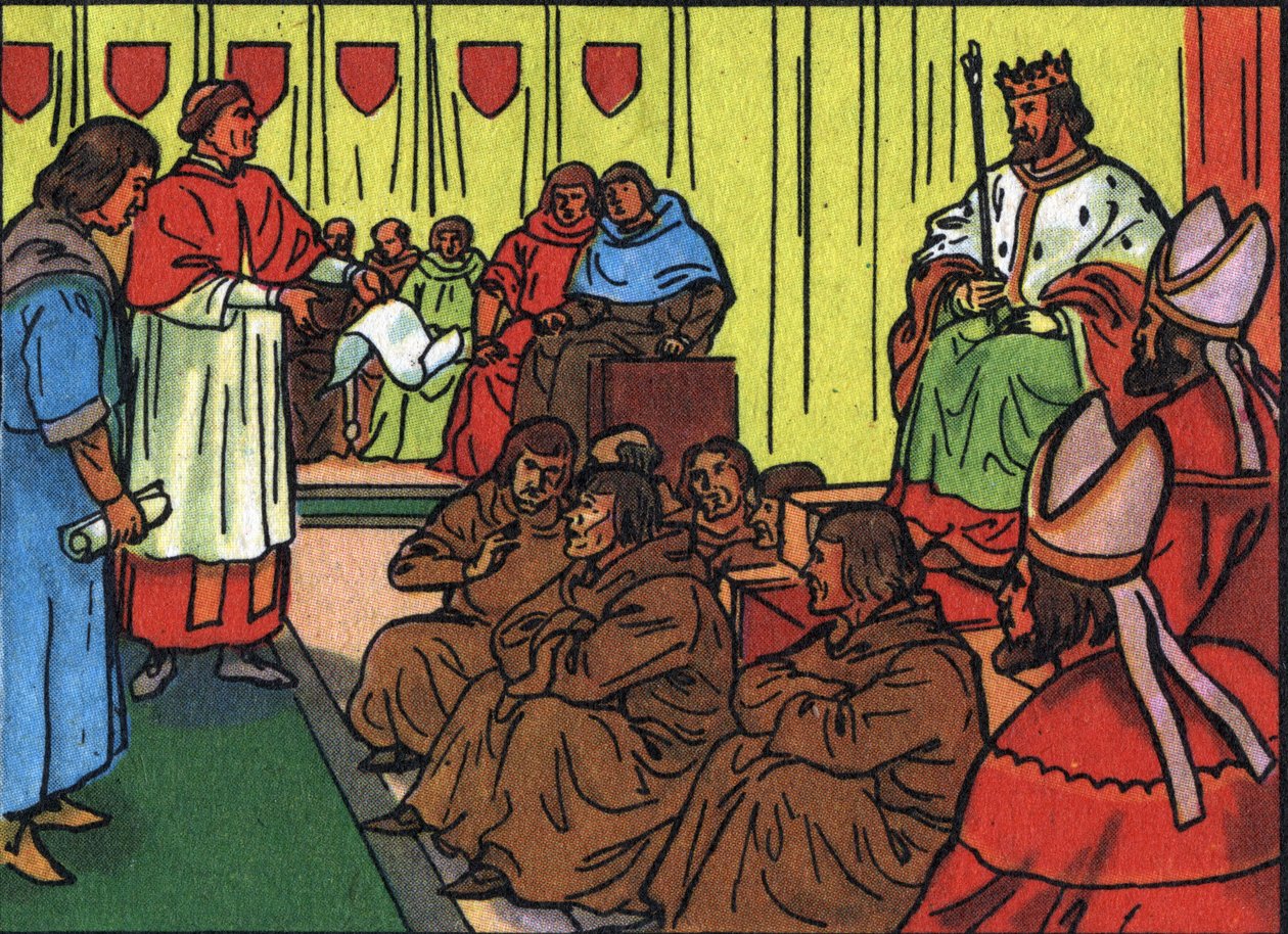 Lůžko spravedlnosti pro soudce Charles-le-Bad (Charles the Bad) (Charles de Navarre od Anonymous Anonymous