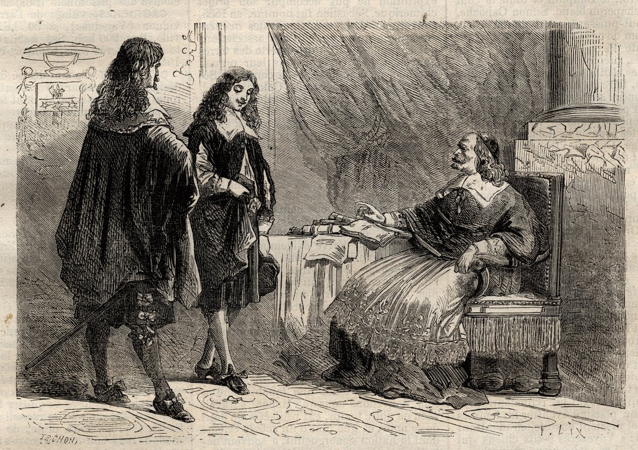 Kardinál Mazarin a Jean-Baptiste Colbert, francouzští státníci od Anonymous Anonymous