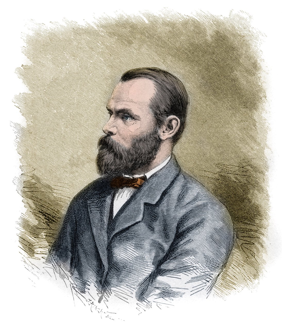 Carl Christian Koldewey (1837-1908) Německý arktický cestovatel, vůdce obou německých expedic na severní polární oblast - Carl Christian Koldewey Německý polární badatel - rytina z konce 19. století od Anonymous Anonymous