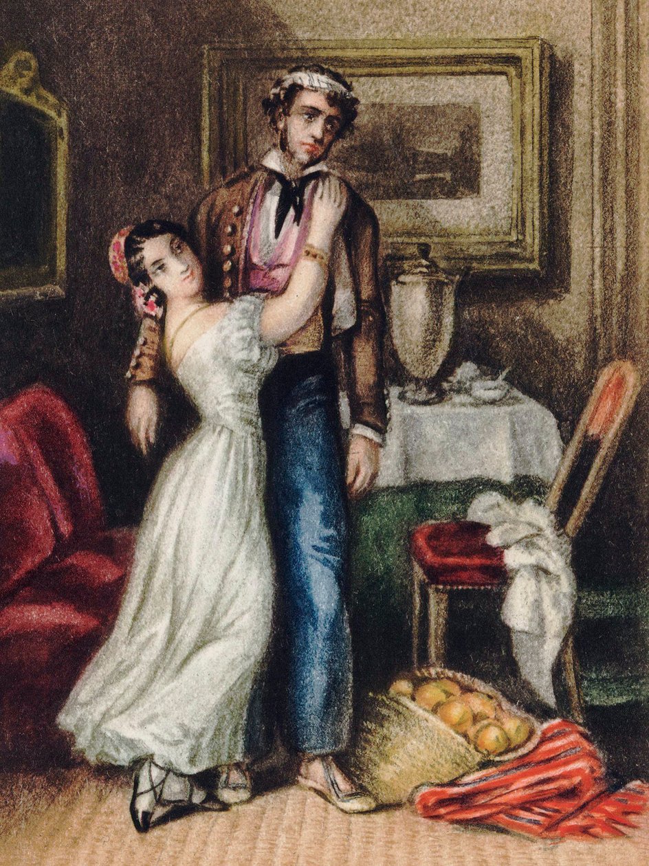Carmen, Merimee, Prosper (1803-1870). Barevná litografie od Anonymous Anonymous