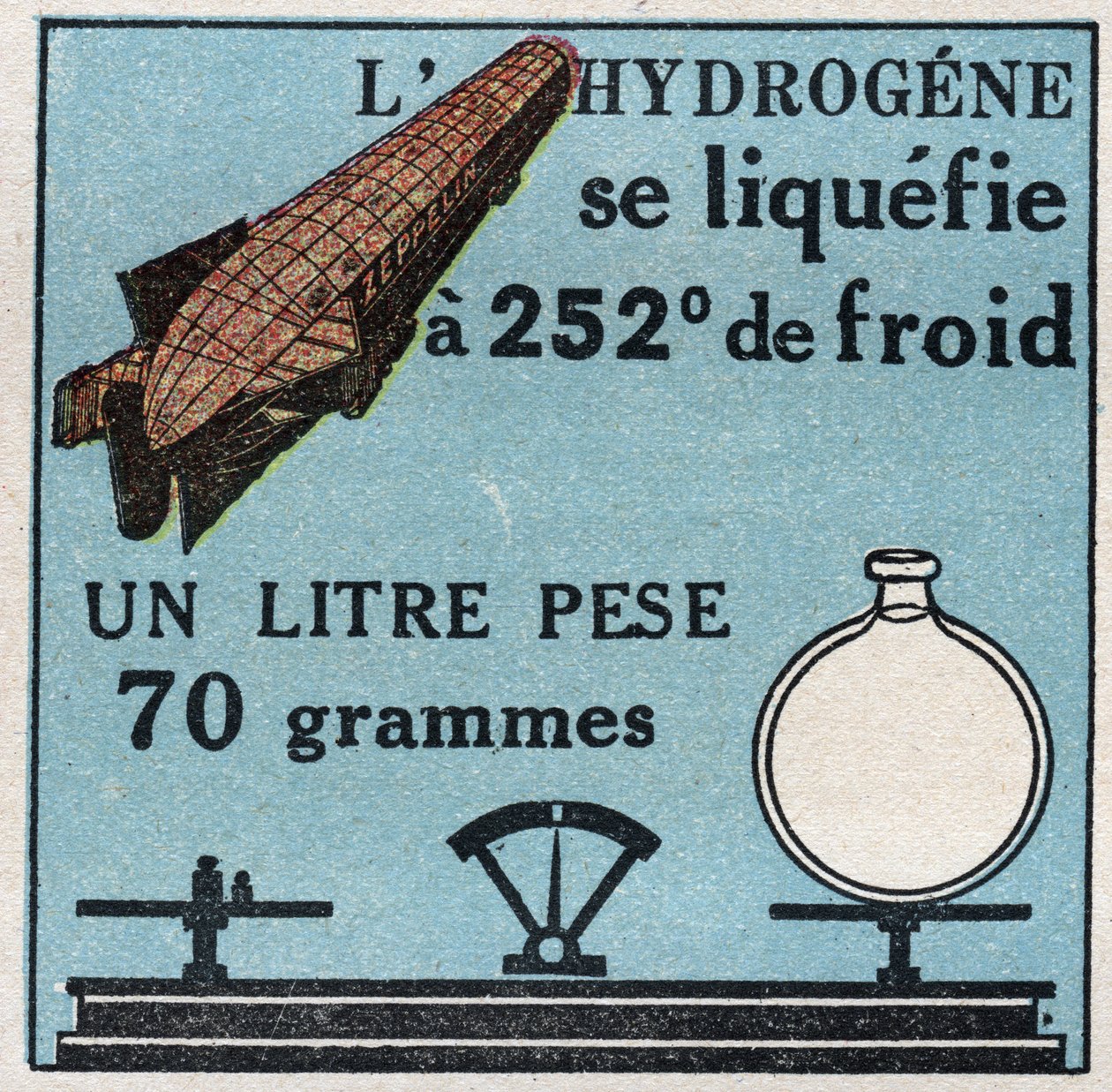 Změny skupenství: páry. Zkapalnění vodíku má 252 stupňů chladu. Anonymní ilustrace z roku 1925. Soukromá sbírka. od Anonymous Anonymous